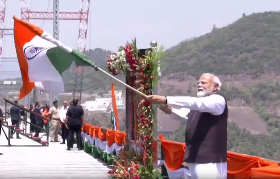 PM Modi waves Tiranga at Chenab bridge; gives befitting reply to Pahalgam plotters