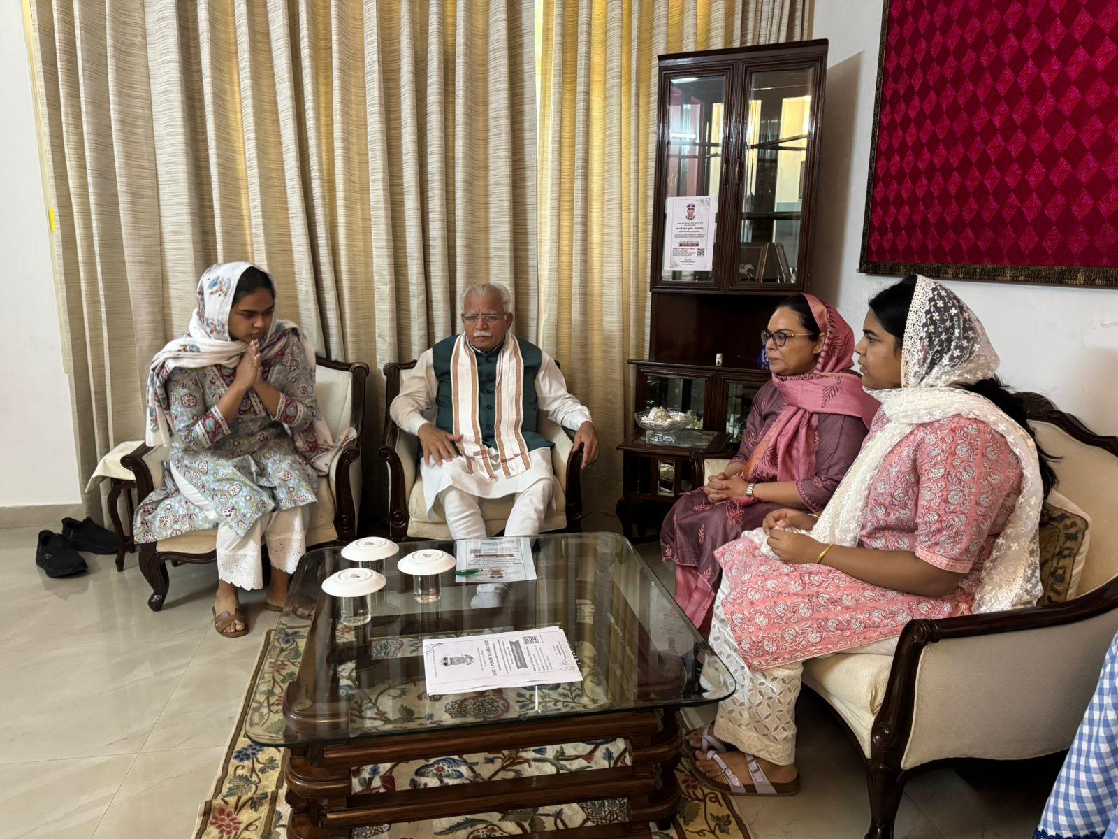 Haryana IPS officer suicide case: Union Minister Khattar meets Puran Kumar's family