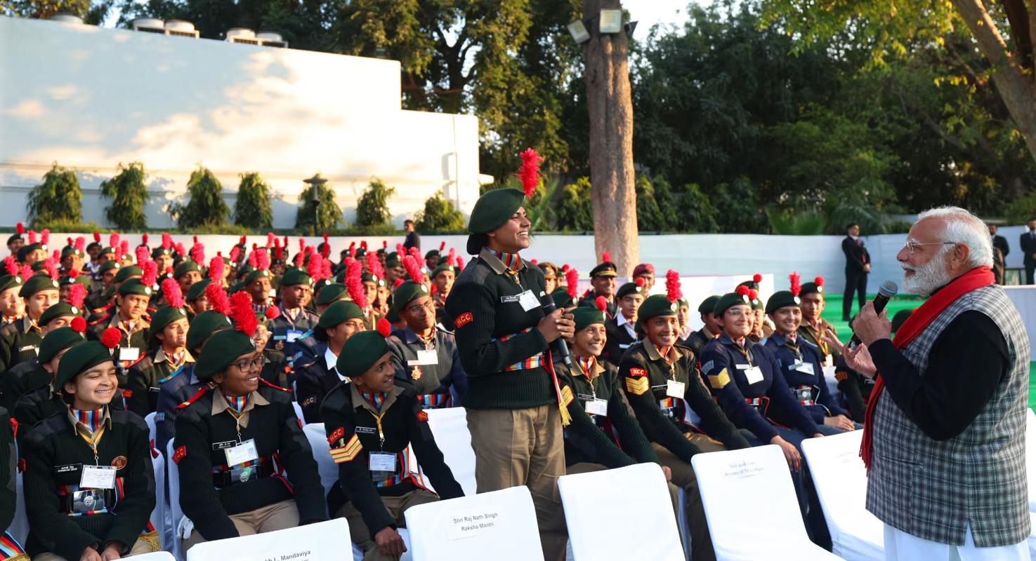 PM Modi Interacts with Republic Day Parade Participants