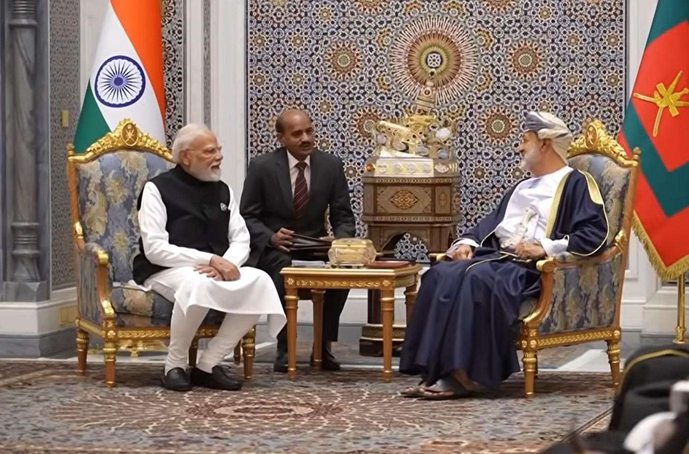Eyeing robust cooperation across diverse sectors, PM Modi and Oman Sultan hold discussions in Muscat