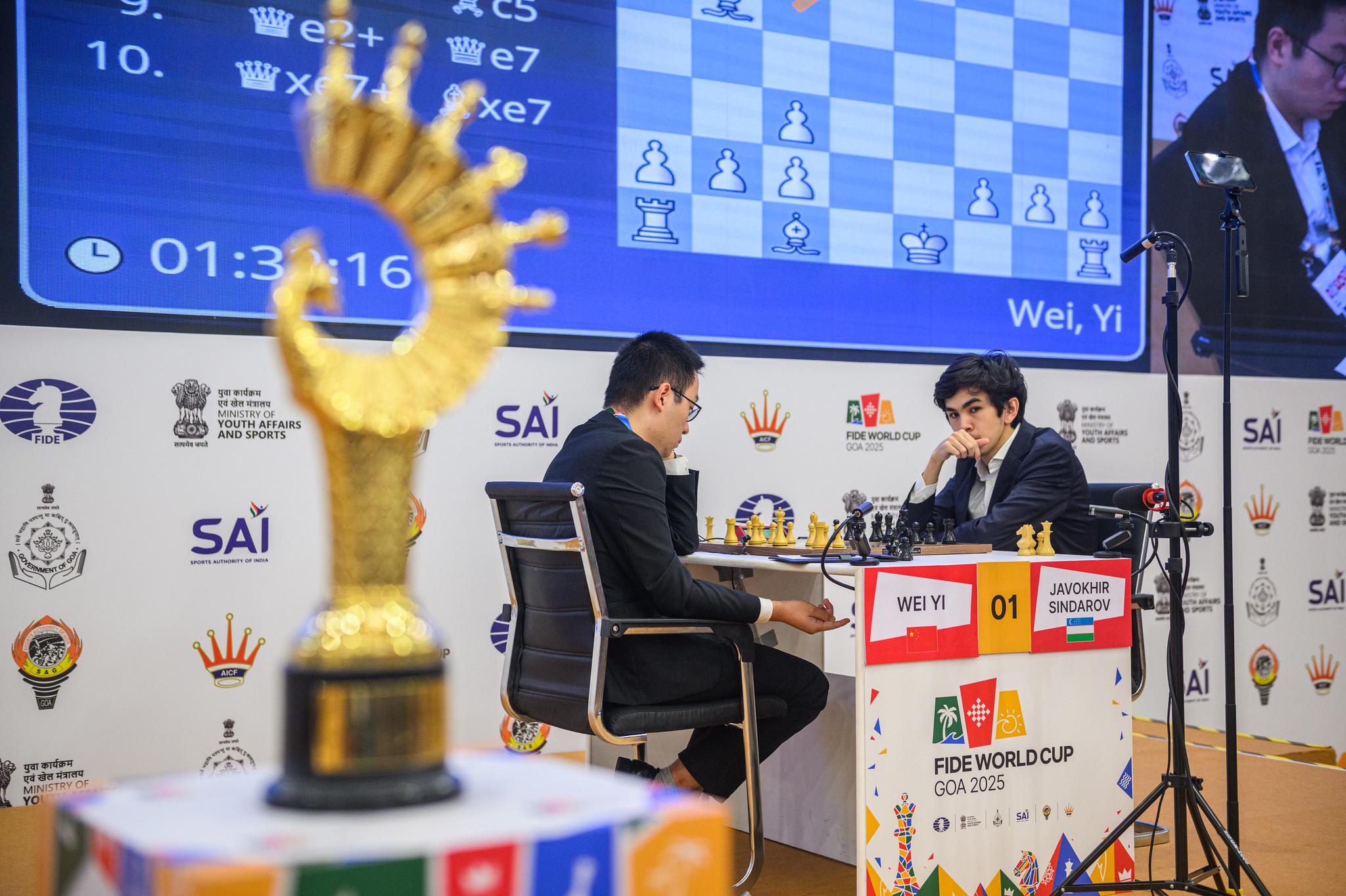 FIDE World Cup 2025: Wei-Sindarov final goes into tiebreak; Esipenko seals Candidates spot