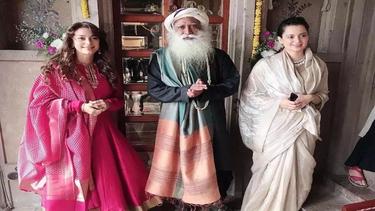 Sadguru with Juhi and Kangna