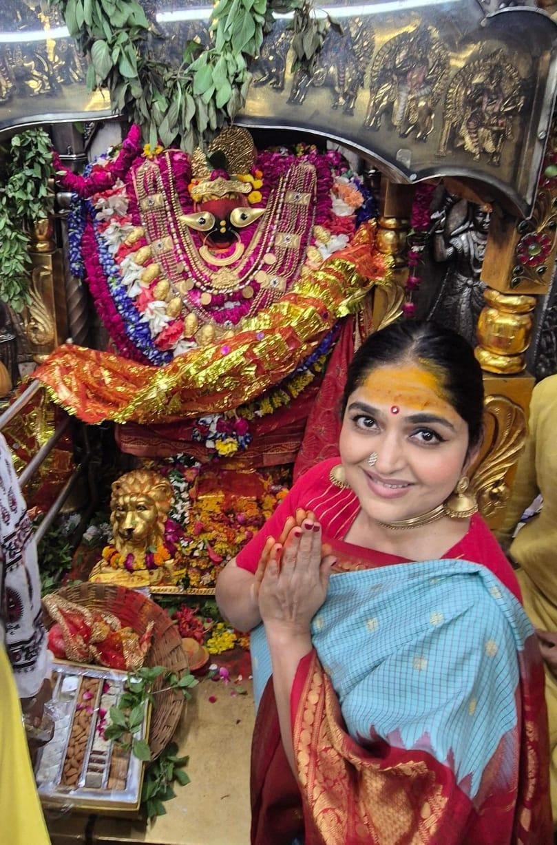 Indira Krishna visits Vindhyachal Temple: Auspicious month of Sawan was finest time to be here