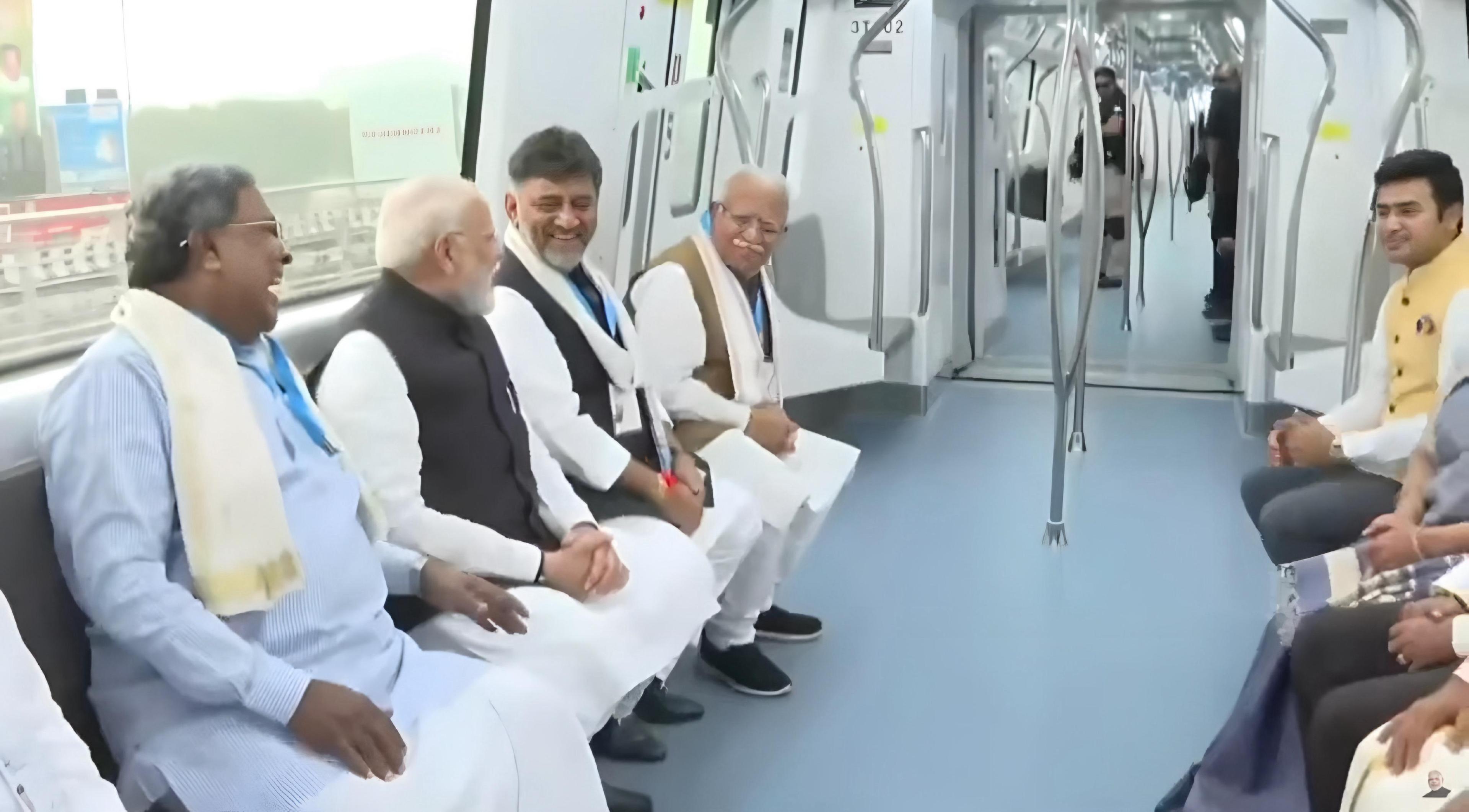 CM Siddaramaiah, Dy CM Shivakumar share pleasant moments with PM Modi during B'luru visit