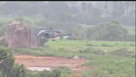 Two defence choppers rescue five men trapped in Telangana floods