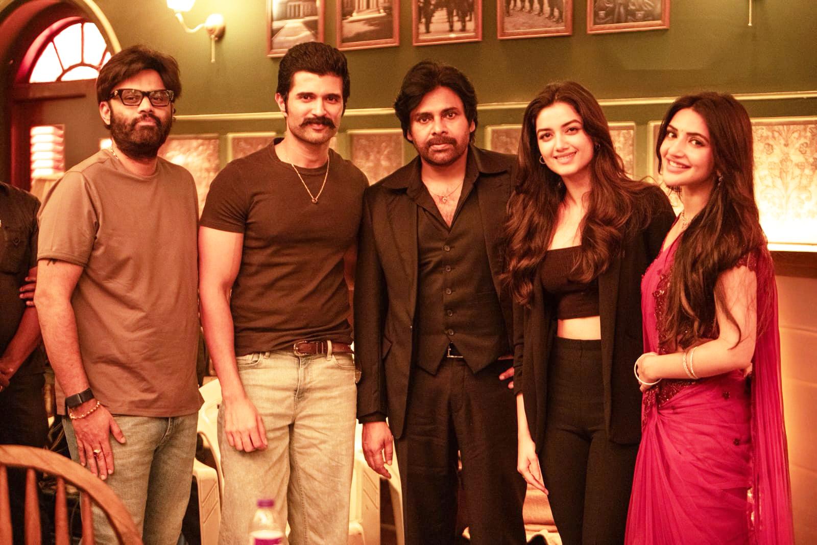 Vijay Deverakonda's 'Kingdom' team calls on Pawan Kalyan on the sets of 'Ustaad Bhagat Singh'