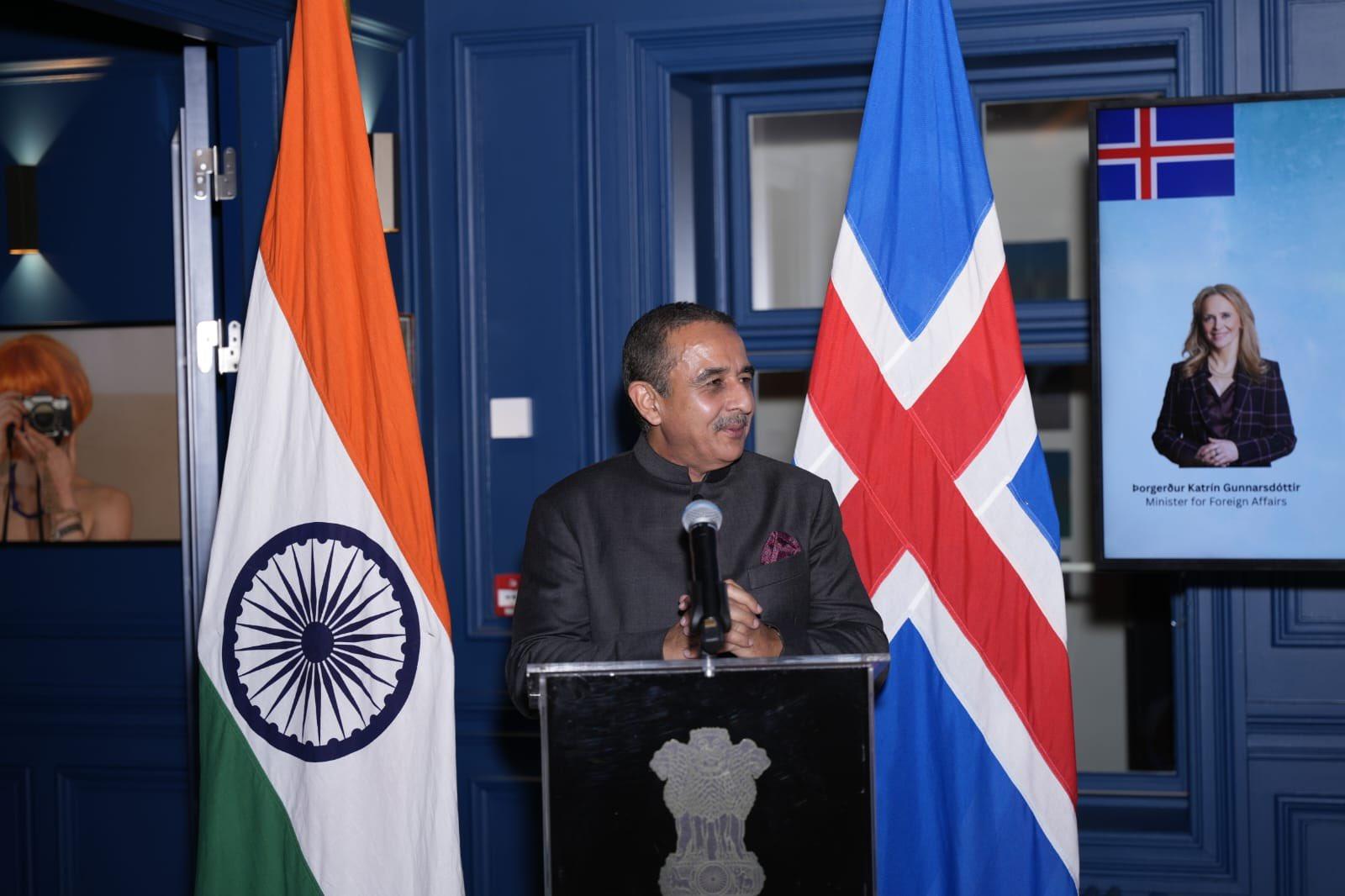 Minister Kirti Vardhan addresses reception of 2nd India-Nordic Track 1.5 Dialogue in Iceland