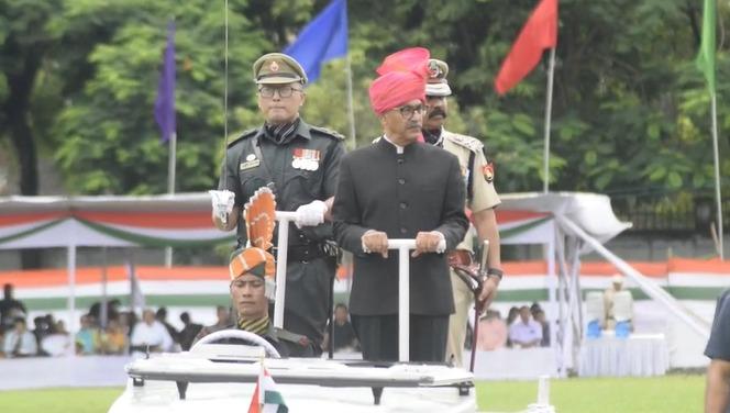 Governor Ajay Kumar Bhalla leads I-Day celebration in Manipur, reaffirms commitment to peace, stability