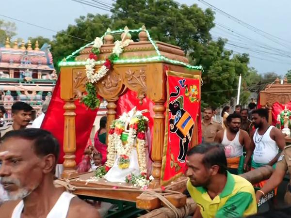 Chithirai festival at Madurai’s Meenakshi Amman Temple (Photo/ANI)