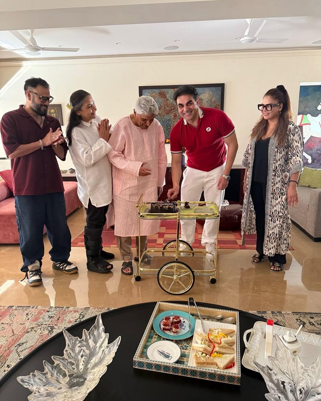 Shabana Azmi warns new dad Arbaaz Khan 'She will make you dance around her fingers'