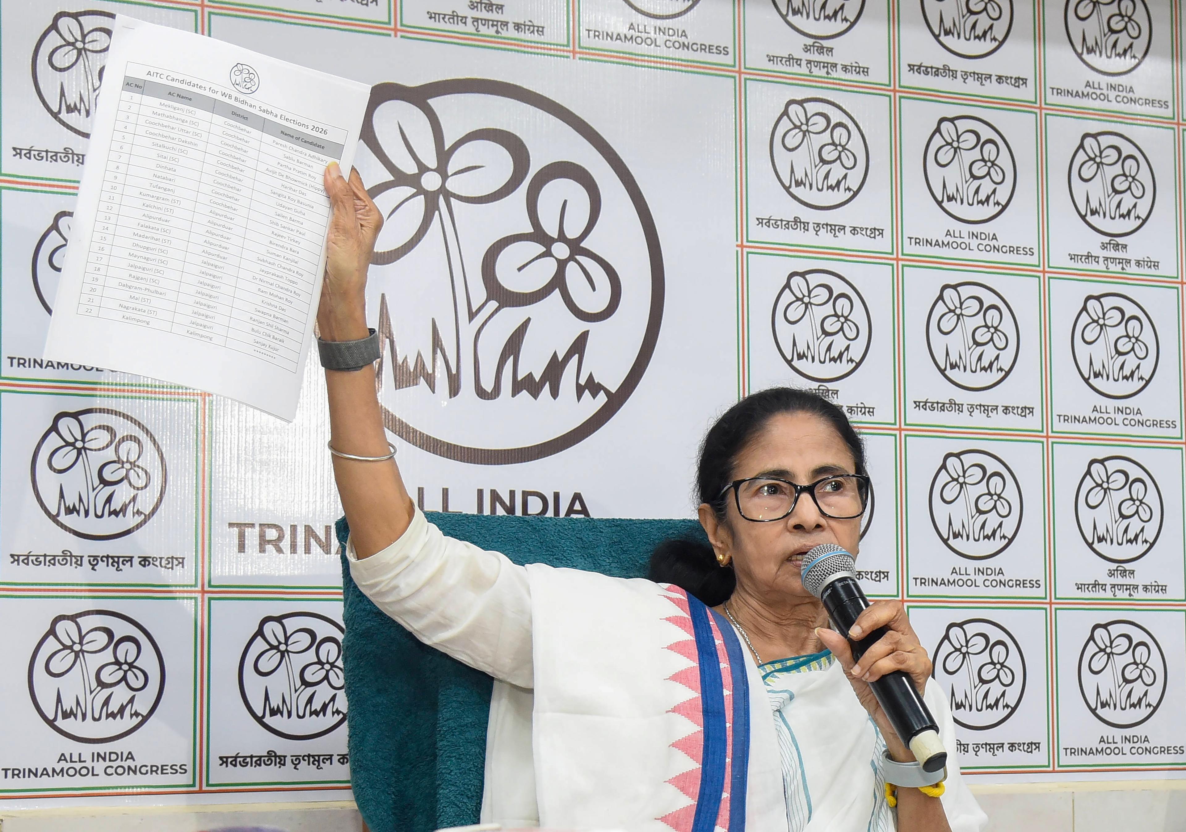 Bengal polls: Trinamool announces 291 candidates, axes tainted leaders, Mamata to contest from Bhabanipur (Lead)