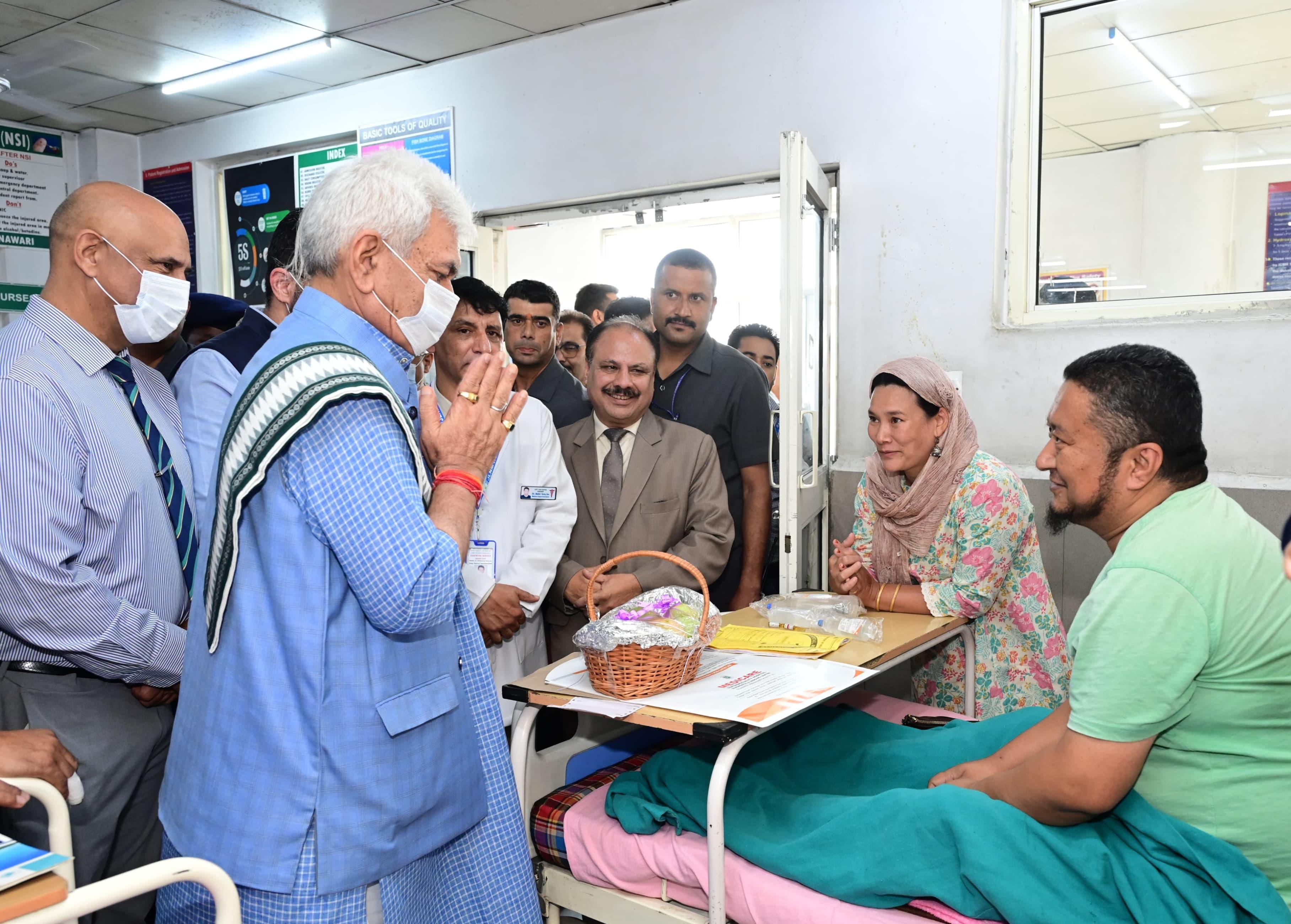 J&K L-G distributes fruits to patients in Srinagar hospital to foster selfless service on PM’s birthday