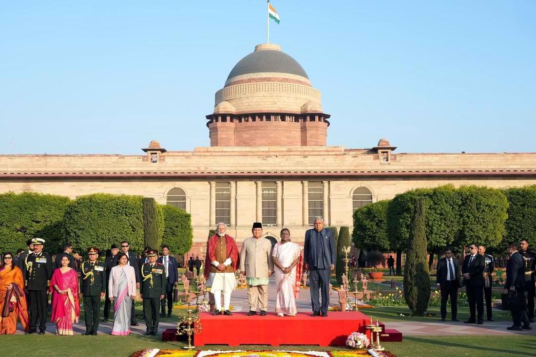 President Droupadi Murmu Prime Minister Narendra Modi Indonesian President Prabowo Subianto