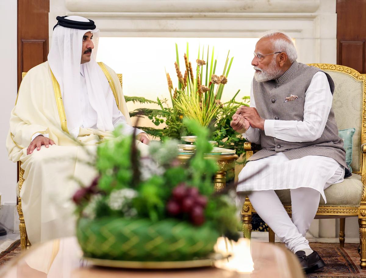 PM Modi and Qatar Amir Sheikh Tamim