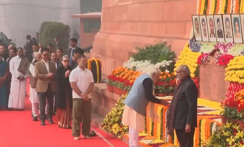 PM Modi, MPs pay tributes to security personnel killed in 2001 Parliament terror attack
