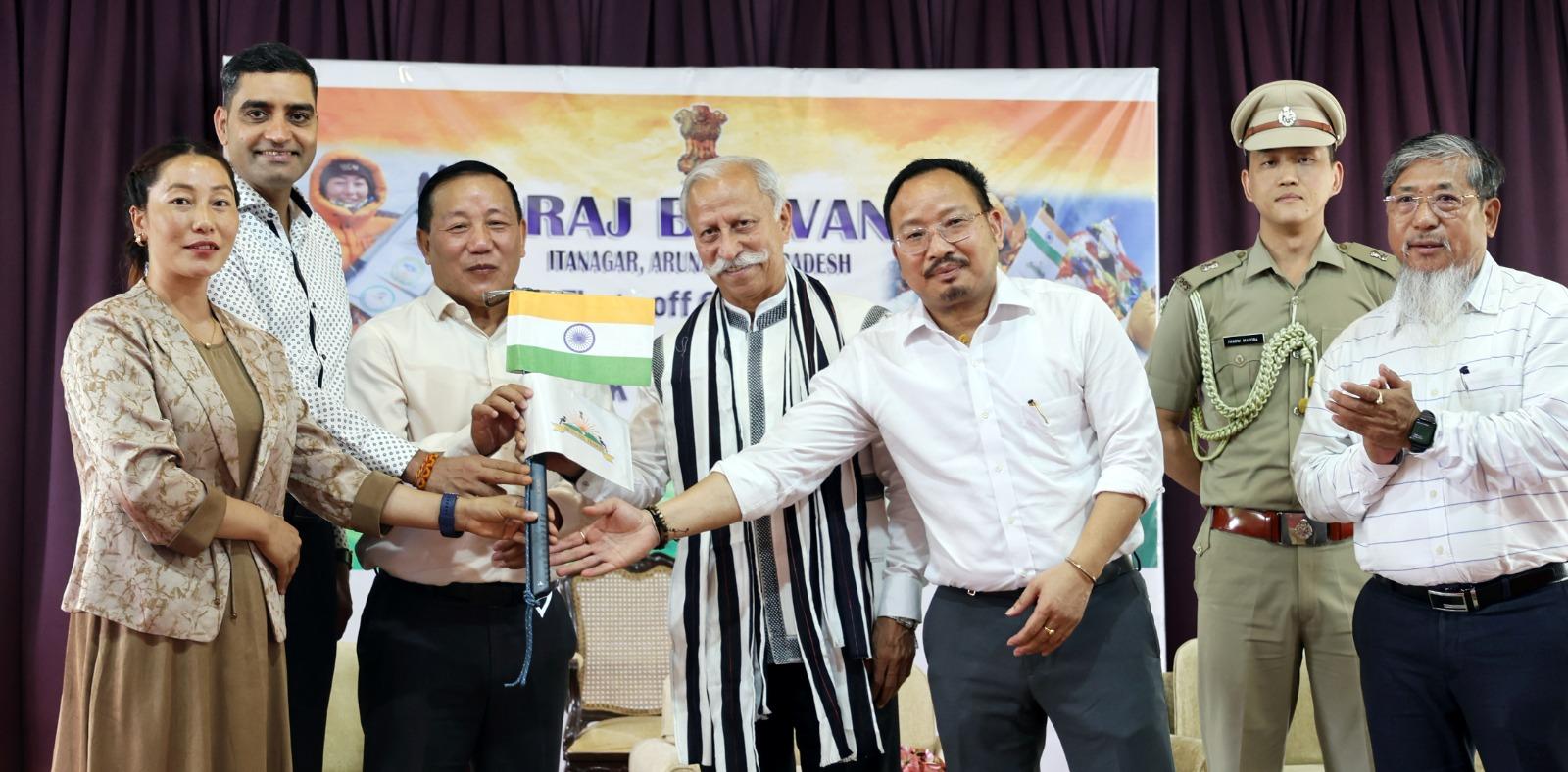 Arunachal Guv flags off mountaineer Kabak Yano’s 7-Summit Expedition