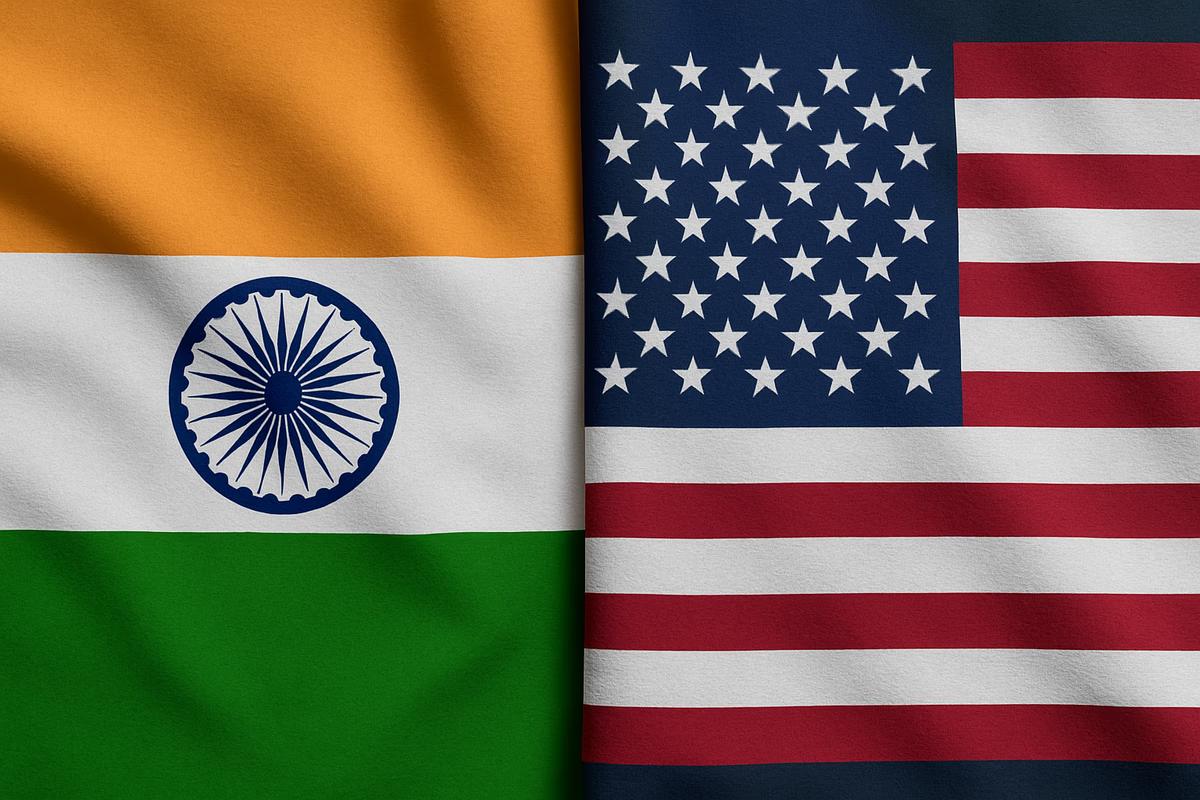 national flags of India and the United States