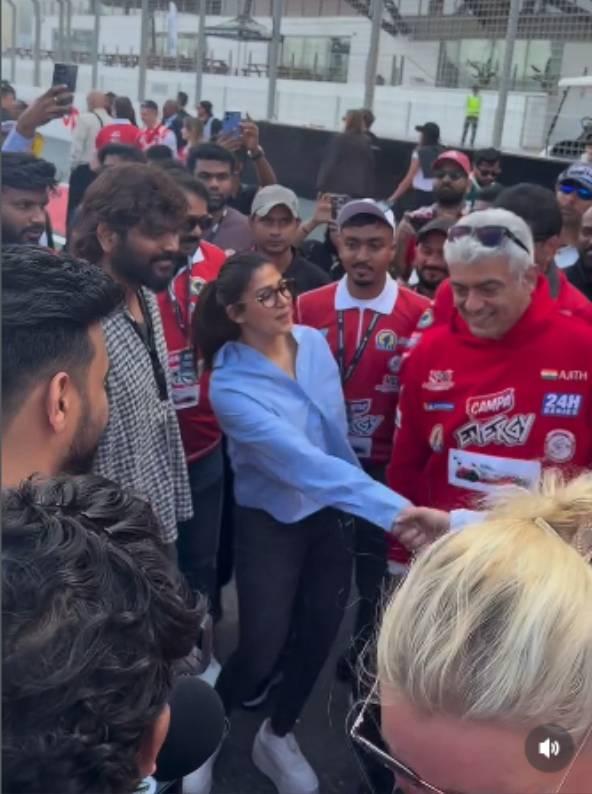 Nayanthara, Vignesh Shivan turn up at Dubai Autodrome to cheer for Ajith in The Dubai 24 H Series