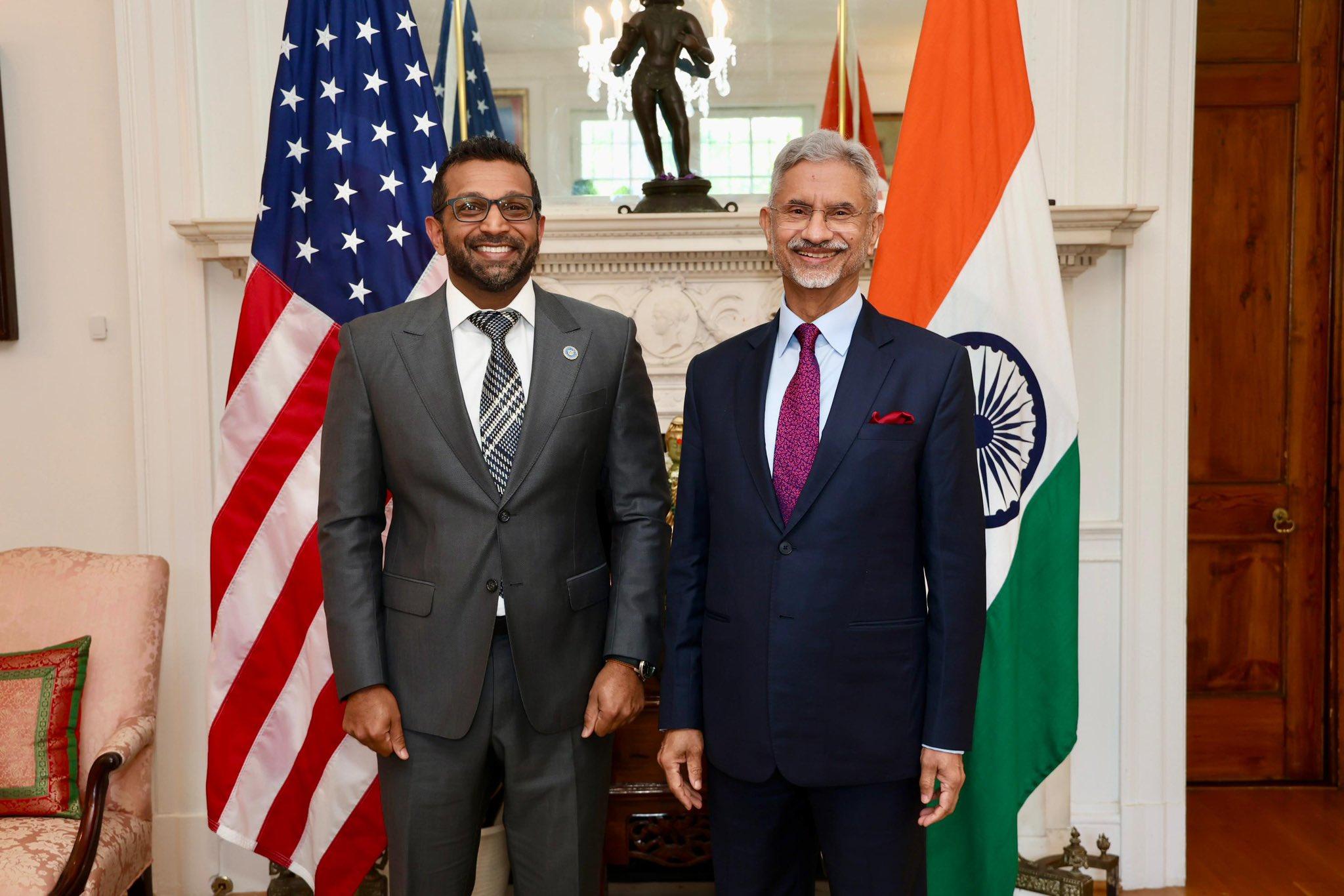 EAM Jaishankar meets heads of US FBI, National Intelligence