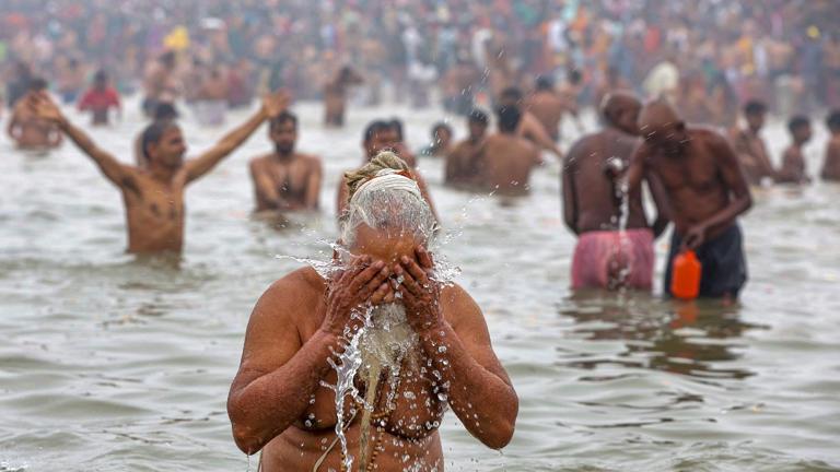 First Amrit Snan at Maha Kumbh 2025