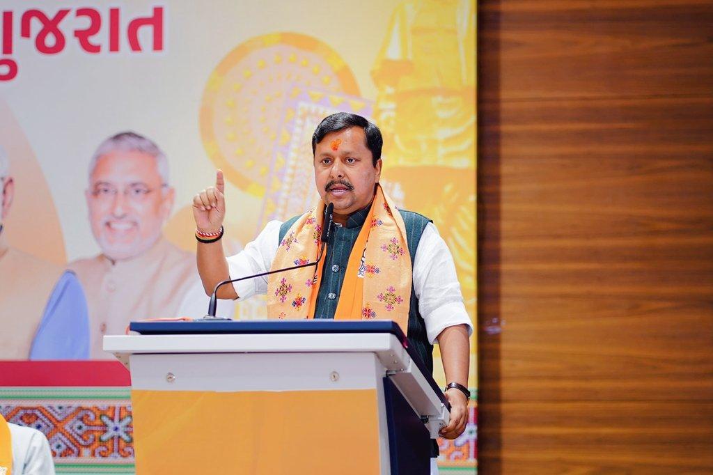 Gujarat: BJP chief Nitin Nabin slams Congress, calls it hub of 'urban Naxalism'