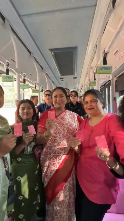 Delhi CM Rekha Gupta hails women empowerment, travels on DTC bus with Pink Card