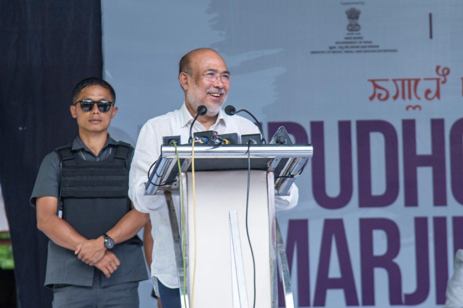 Former CM Biren Singh calls for restoration of elected government in Manipur