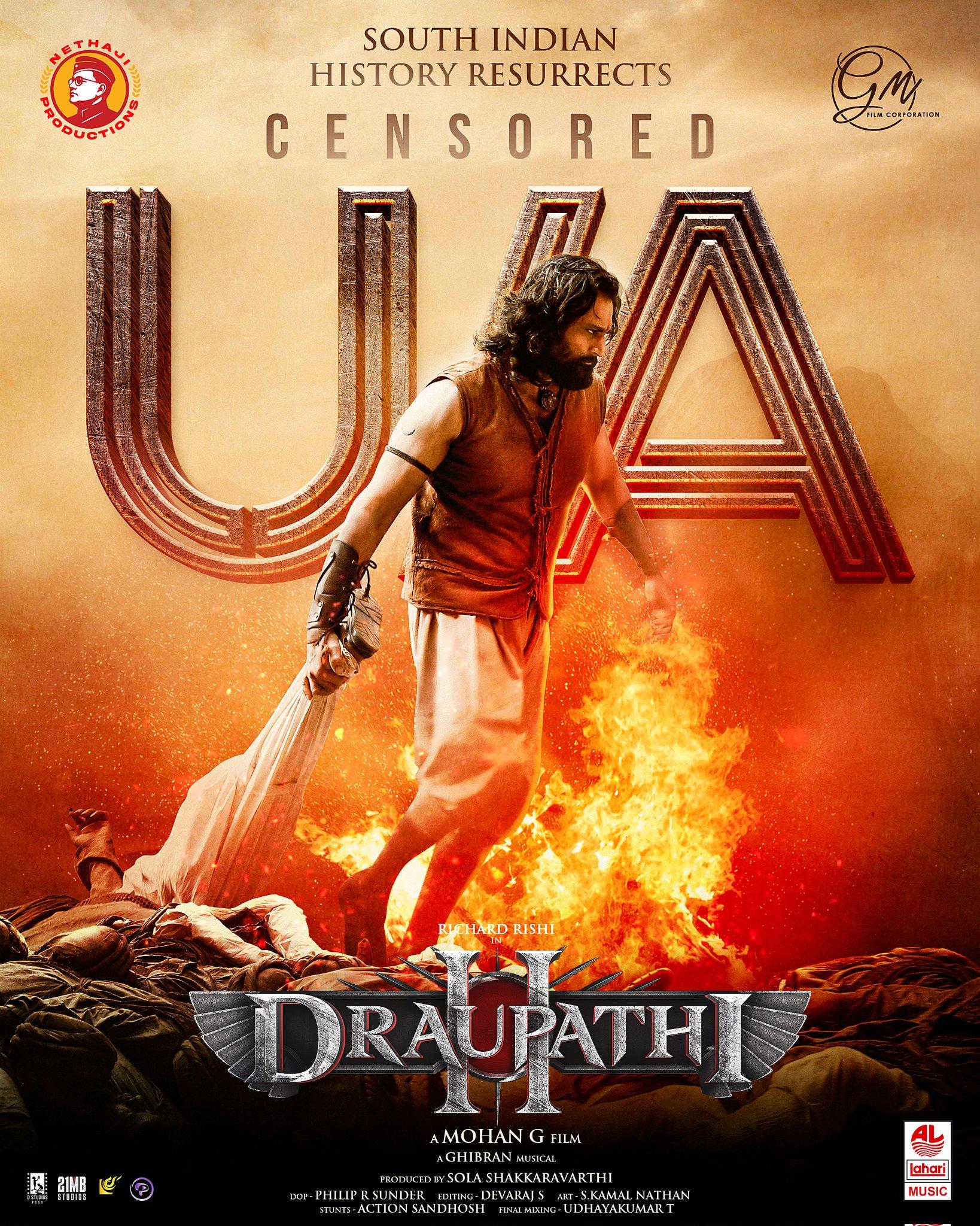 Censor Board clears Mohan G Kshatriyan's historical epic 'Draupathi 2' for release with U/A certificate