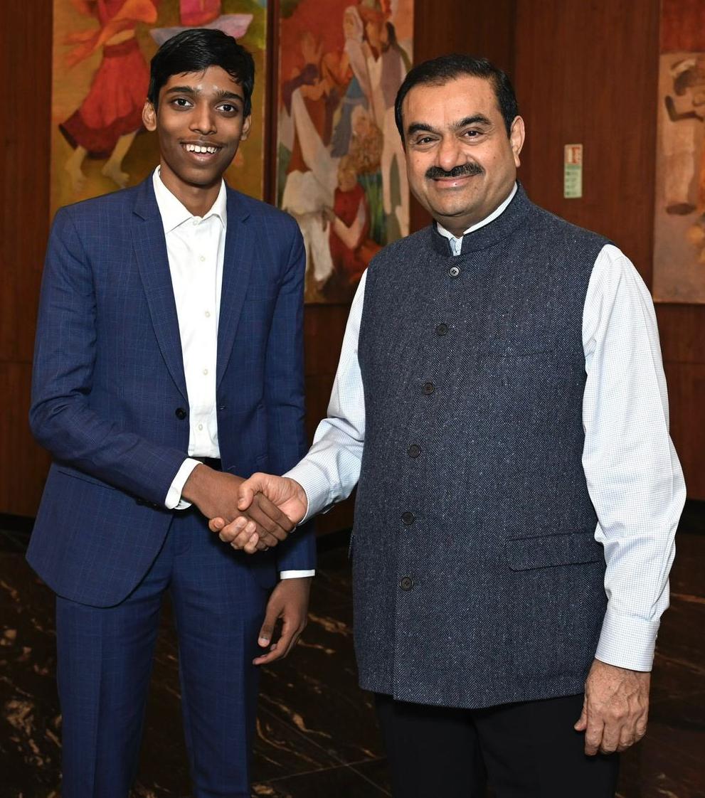 Praggnanandhaa secures spot in Grand Chess Tour Final, earns praise from Gautam Adani