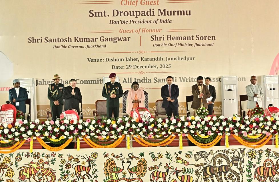 Jharkhand: Prez Murmu sings in Santhali at Ol Chiki centenary, stresses preservation of language and culture