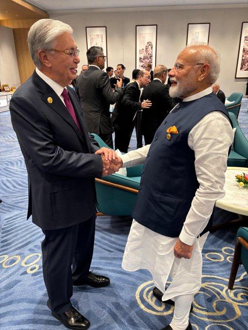 PM Modi meets Presidents of Kazakhstan, Tajikistan, and Belarus on sidelines of SCO Summit