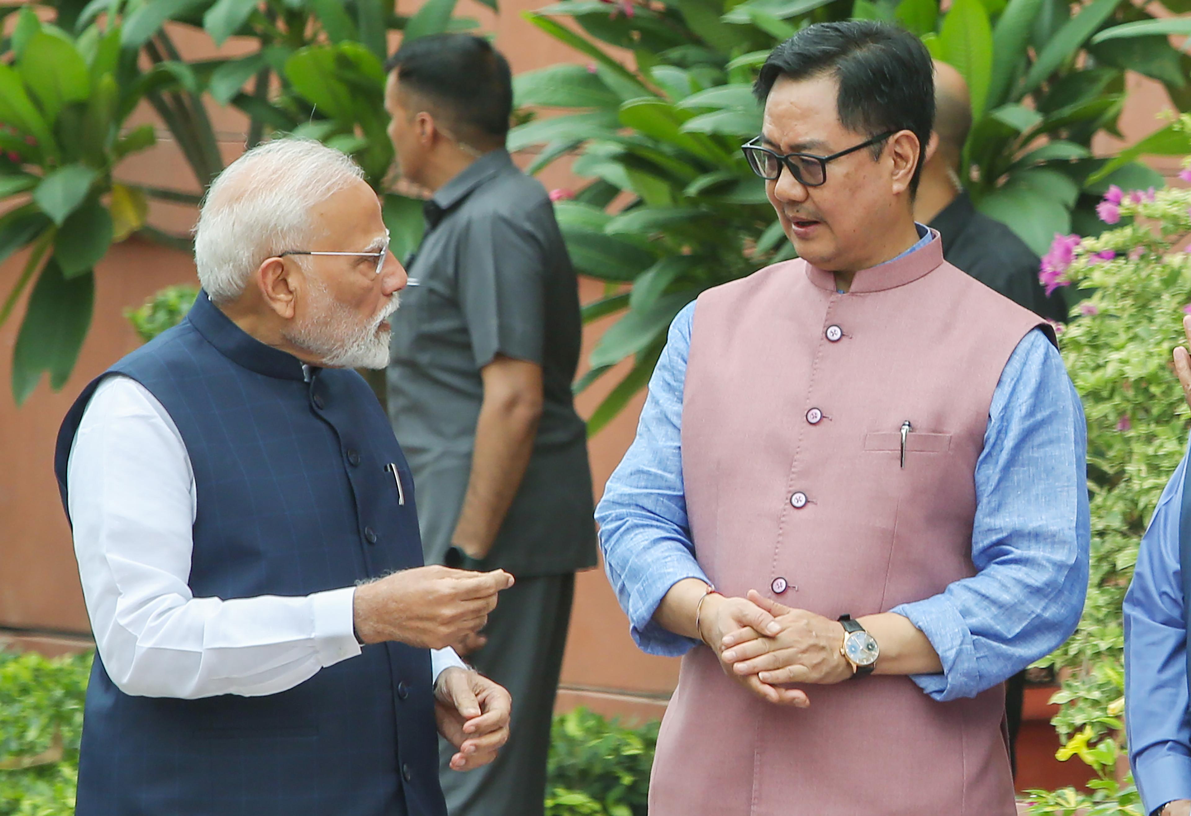 PM Modi wishes Kiren Rijiju on his birthday, lauds efforts in making Parliament 'more productive'