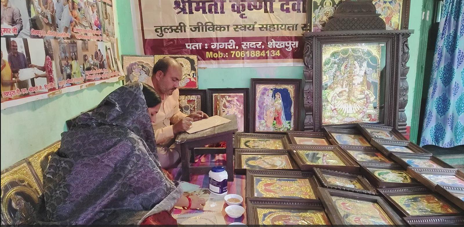 Tanjore paintings: JEEViKA empowers Bihar’s Krishna Devi to combine art with livelihood