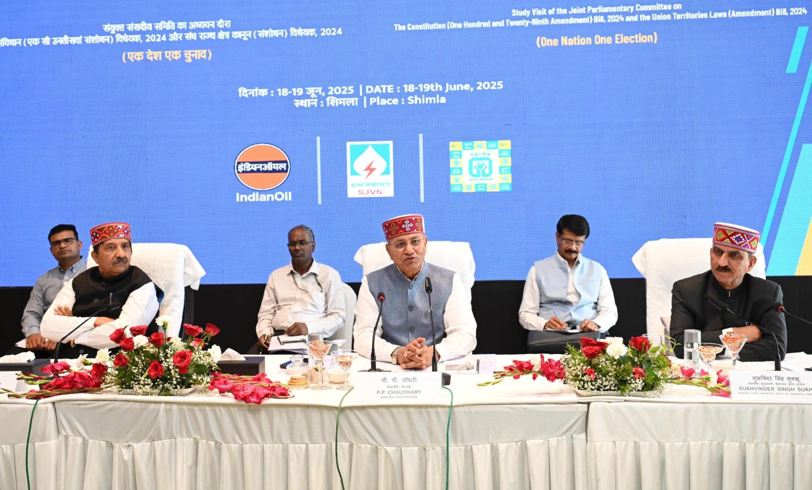 ‘Need to hold by-poll in year’: Himachal CM tells JPC on ONOE