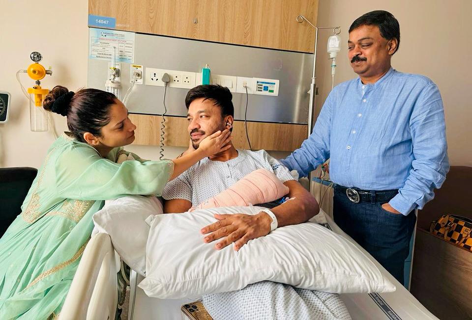 Ankita Lokhande breaks down in tears after husband Vicky Jain meets with accident, gets 45 stitches