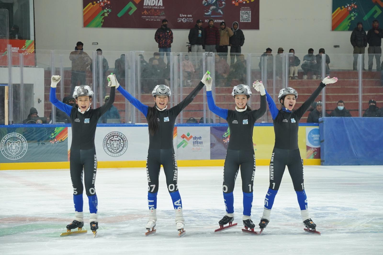 KIWG 2026: Ladakh win first gold in women’s short-track relay, skater Sachin Singh keeps Haryana on top