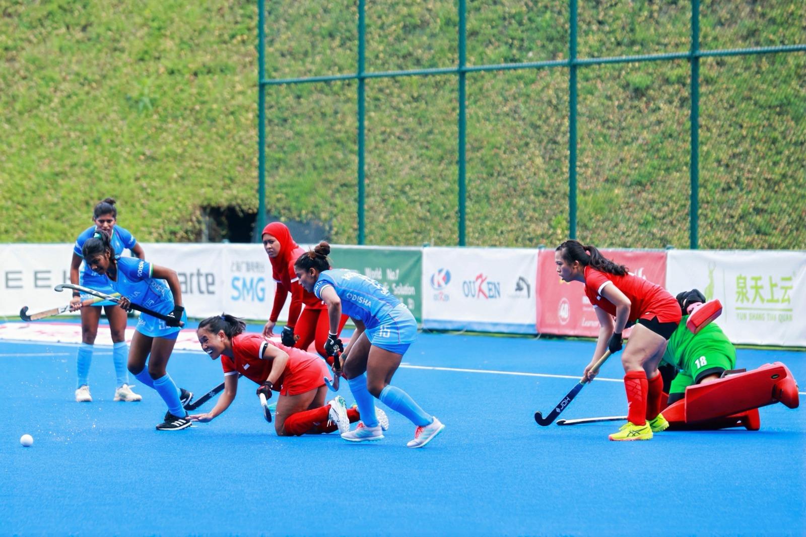 India rout Singapore 12-0 to seal spot in Super 4 of Women's Hockey Asia Cup