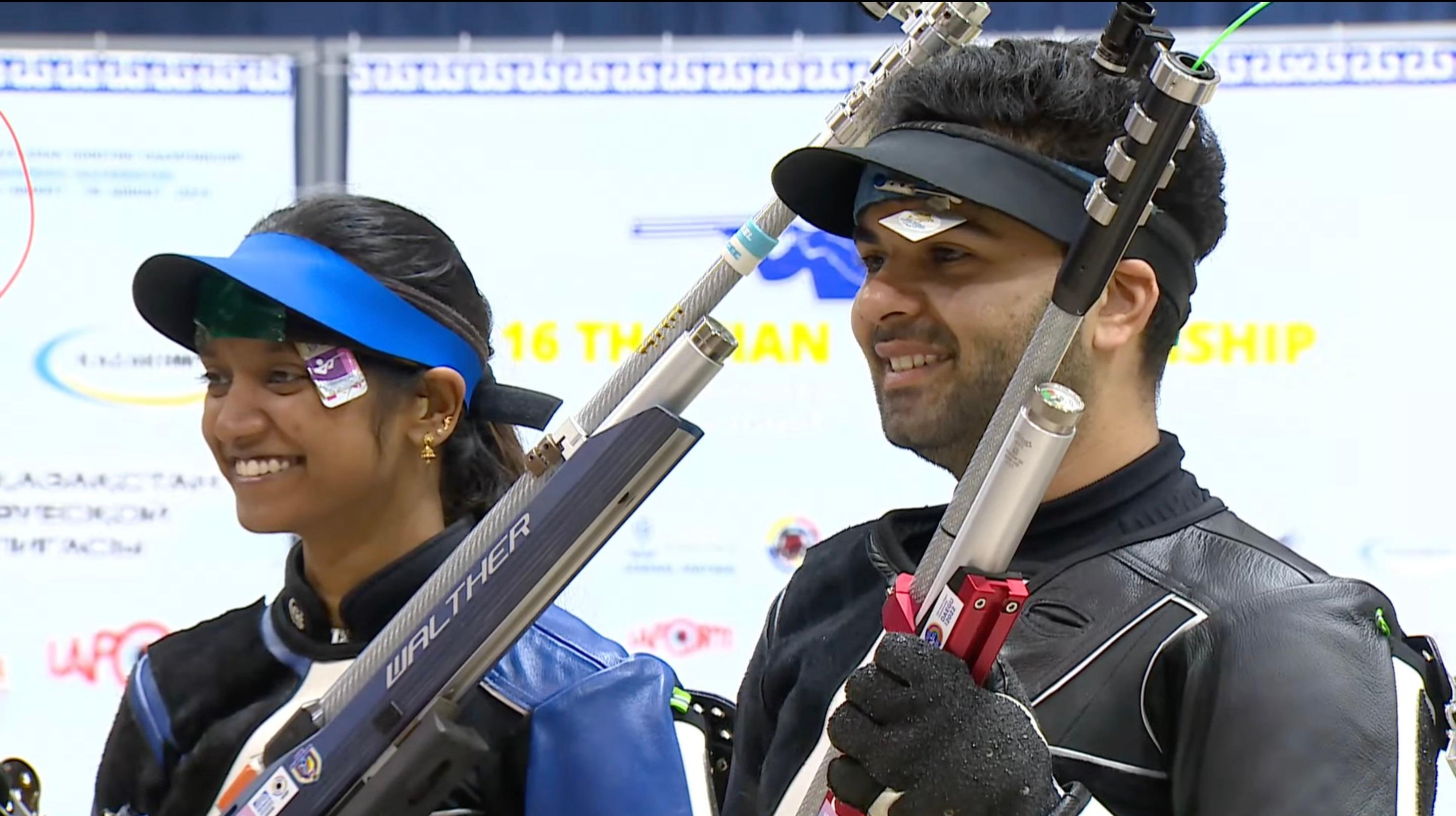 Asian Shooting C'ship: India win two mixed team gold medals in air rifle, extend lead at the top