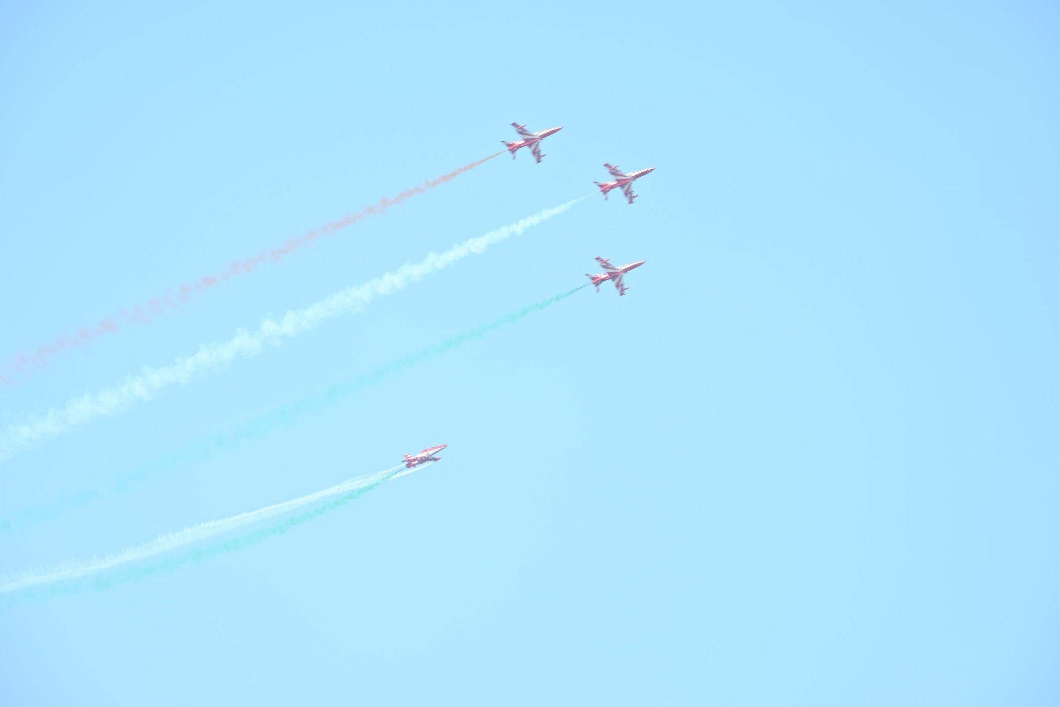 IAF's Surya Kiran aerobatic team lights up Gujarat's Mehsana skies