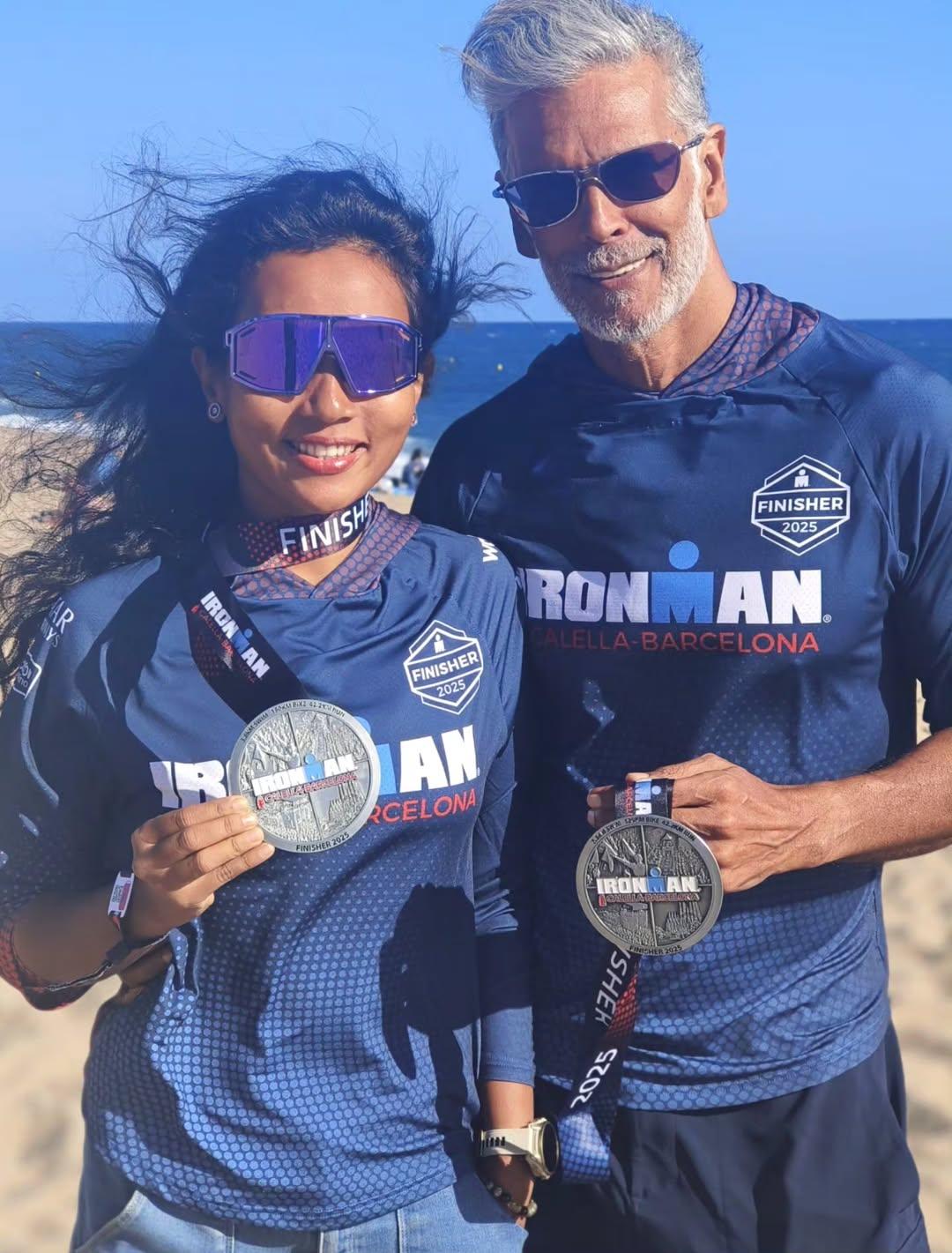 Milind Soman congratulates wife Ankita on becoming the first Assamese woman to complete Ironman