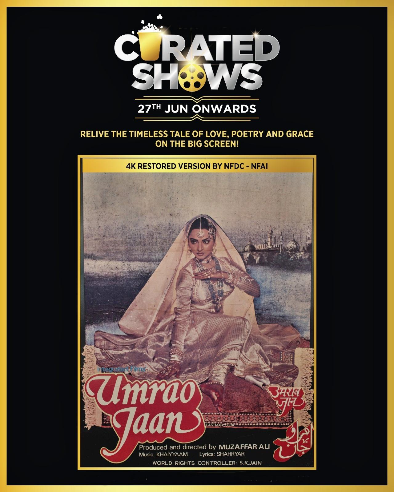 Rekha's 'Umrao Jaan' restored in 4K resolution, to hit big screens on this date