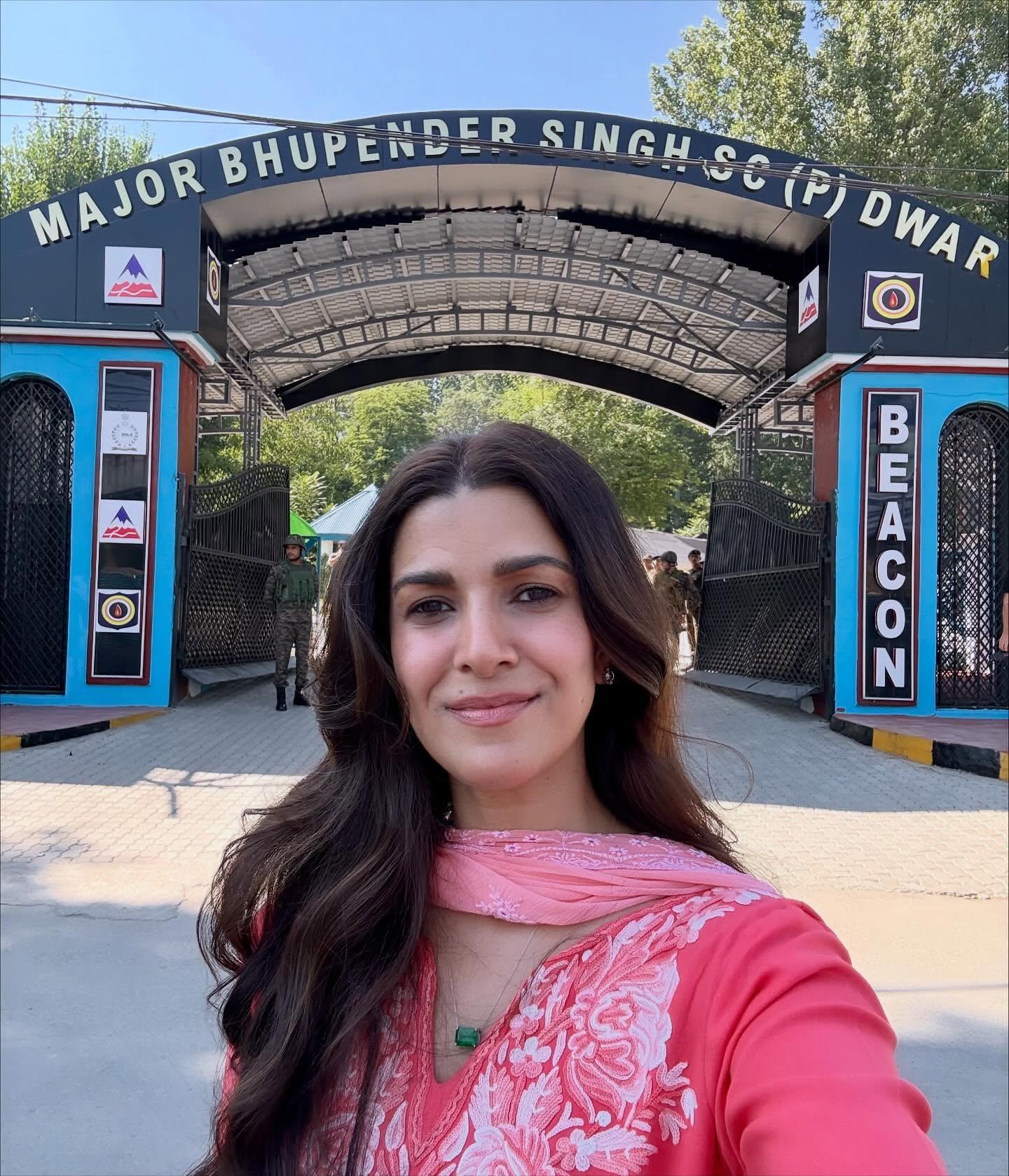 Nimrat Kaur visits late father’s new memorial in Kashmir