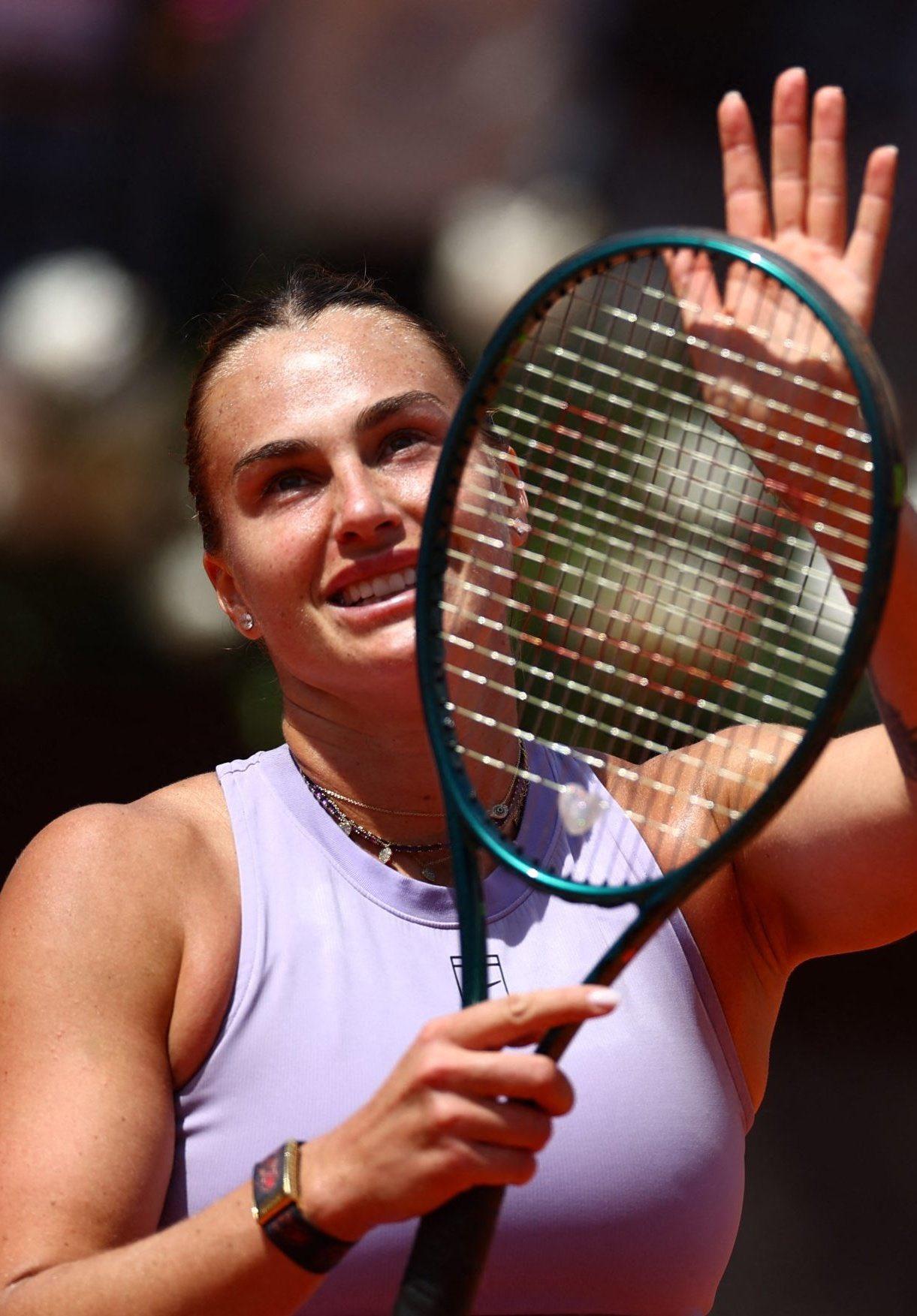 Sabalenka prevails over Kostyuk to complete quarterfinal lineup in Rome