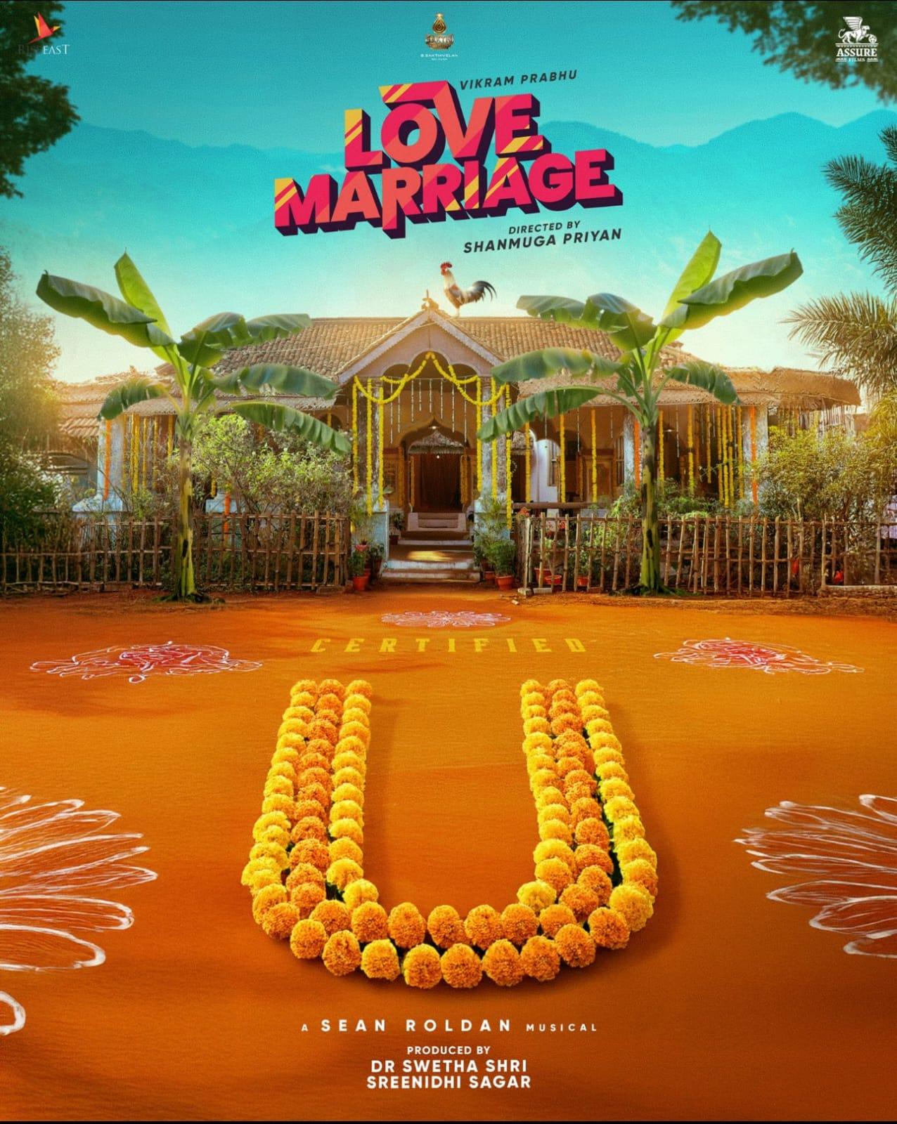 Censor Board clears actor Vikram Prabhu's 'Love Marriage' for release with 'U' certificate