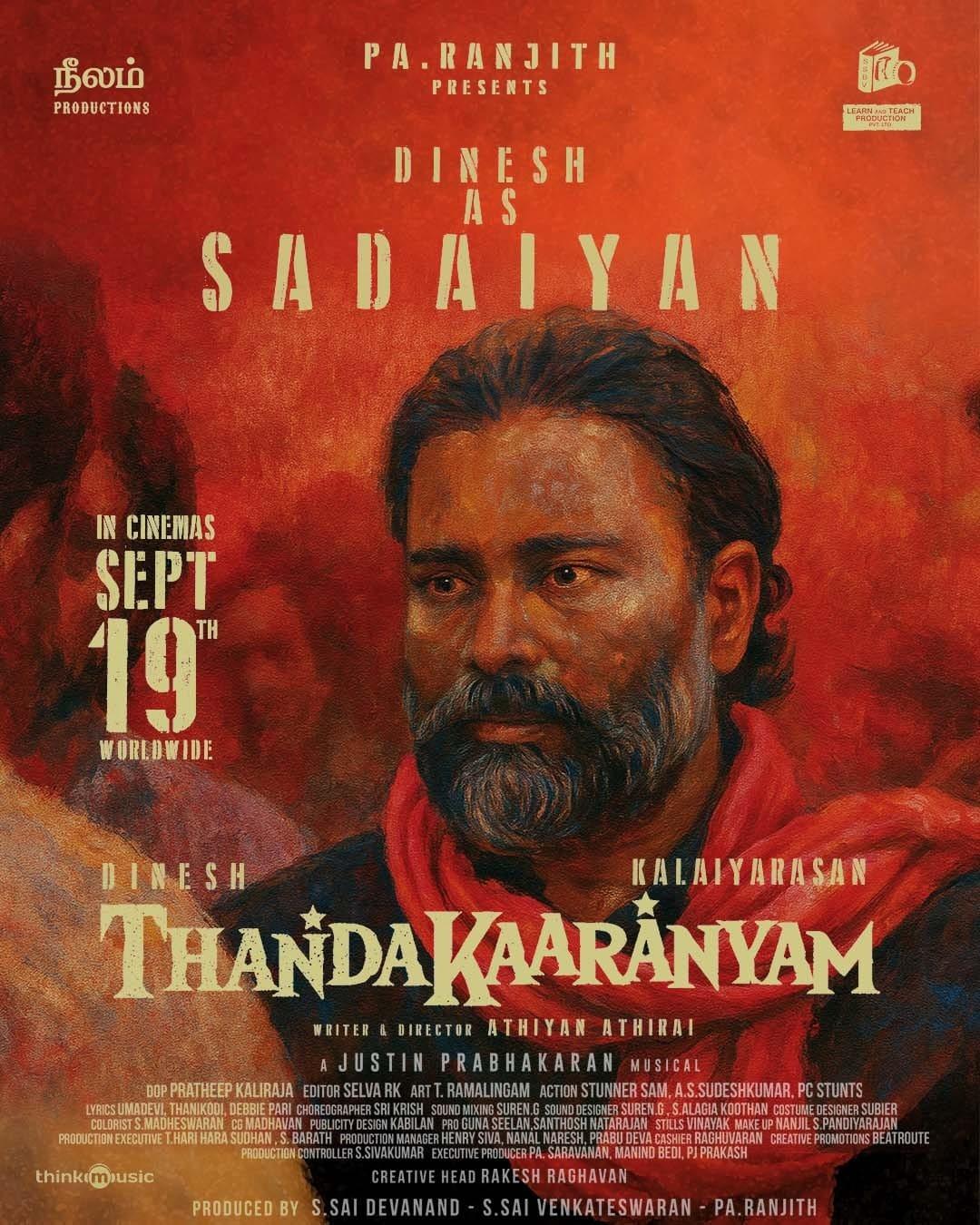 Actor Dinesh plays Sadaiyan in Athiyan Athirai's 'Thandakaaranyam'