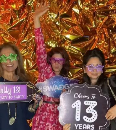 Twinkle Khanna's daughter Nitara turns 13; Dimple Kapadia, Rinkie Khanna steal the show in birthday boomerang