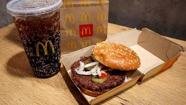 McDonald's Quarter Pounder hamburger and coke