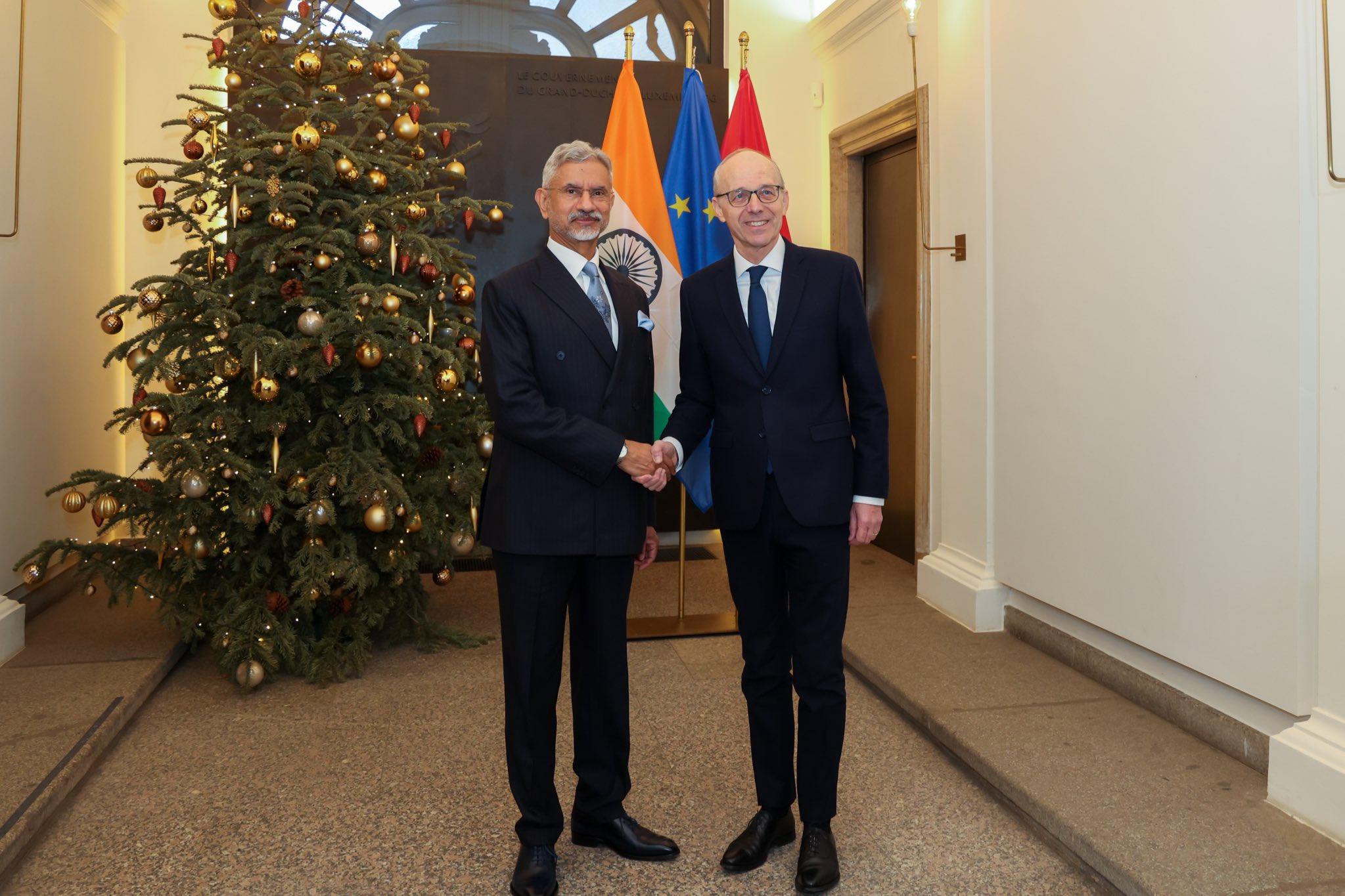 EAM Jaishankar and Luxembourg PM discuss cooperation in financial services, technology