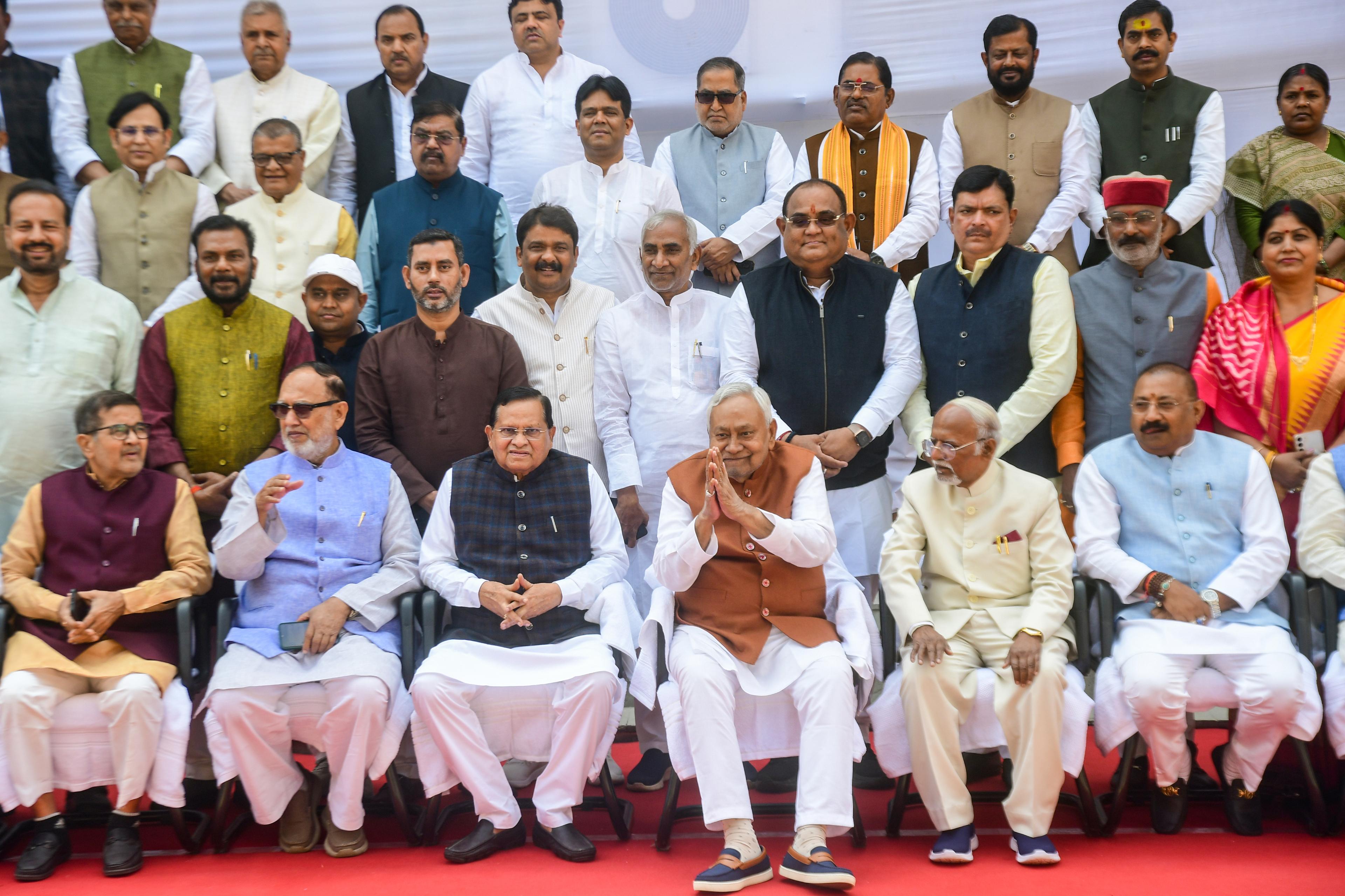 Light moments in Legislative Council as Nitish Kumar’s folded hands steal photo session spotlight