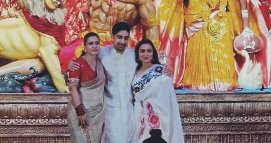 Rani, Kajol & Ayan Mukerji come together for the Durga Puja festivities